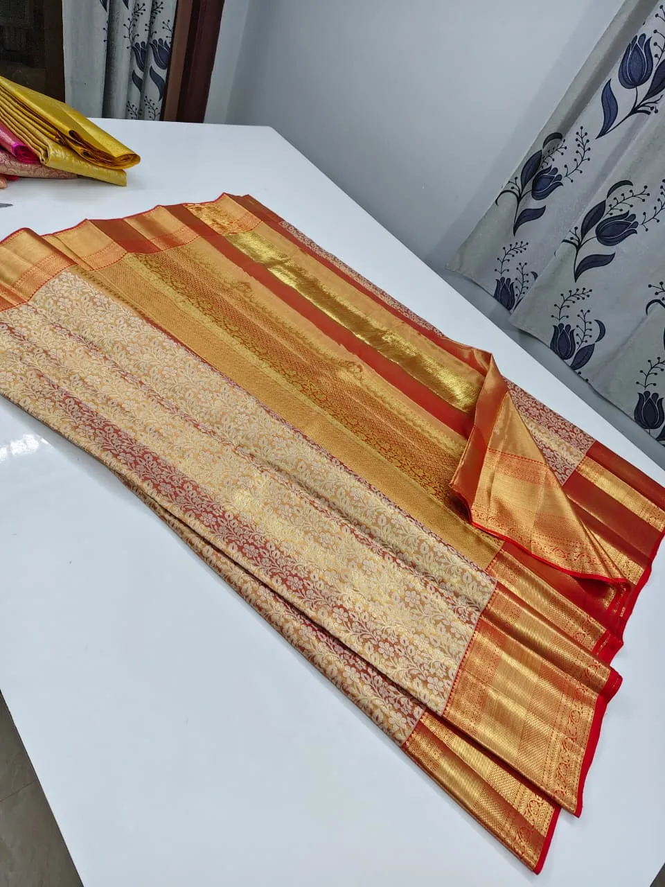 Heritage Motif Pure Zari Kancheepuram Silk Saree